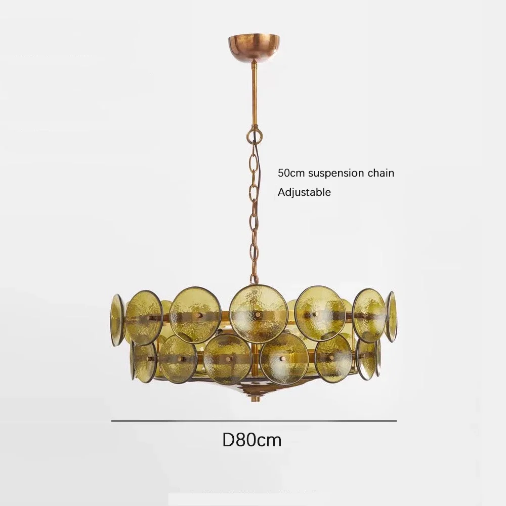 French Style Designer Colored Glass Pendant Light Luxury Postmodern Lighting for Restaurant Living Room Study Home Decor 2026