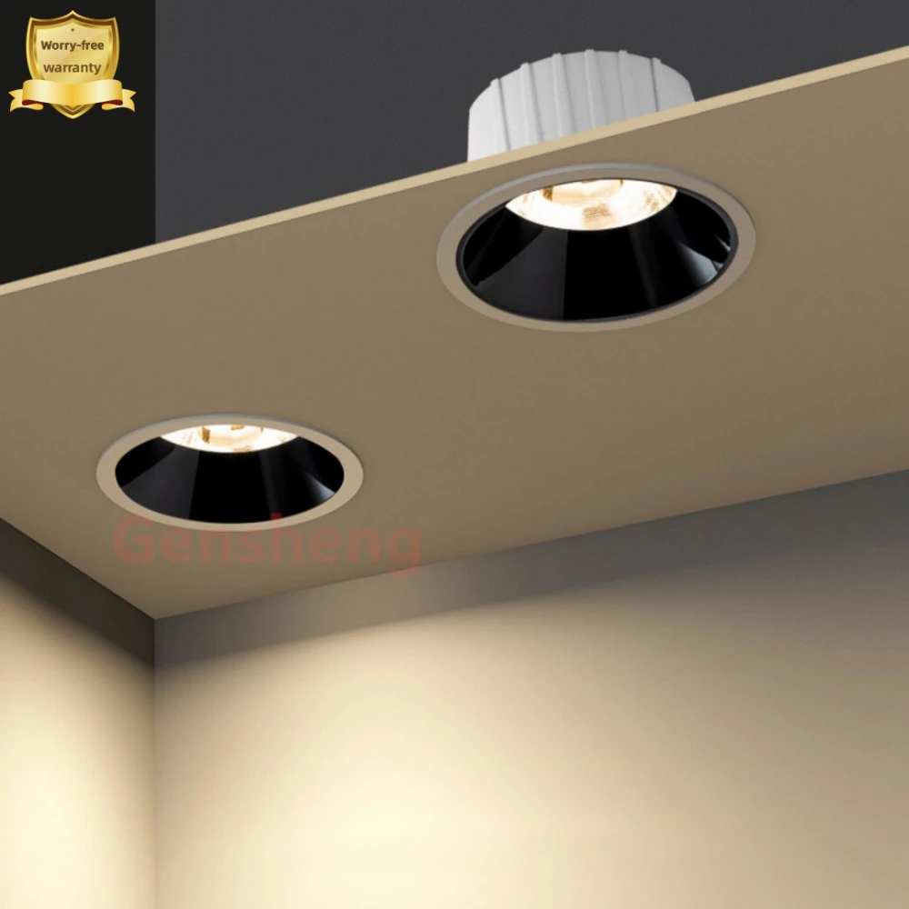 Recessed LED Downlight Dimmable Ceiling Lamp Spotlight White Black Home Lighting Living Dining Room Bedroom Kitchen Ac110V 220V
