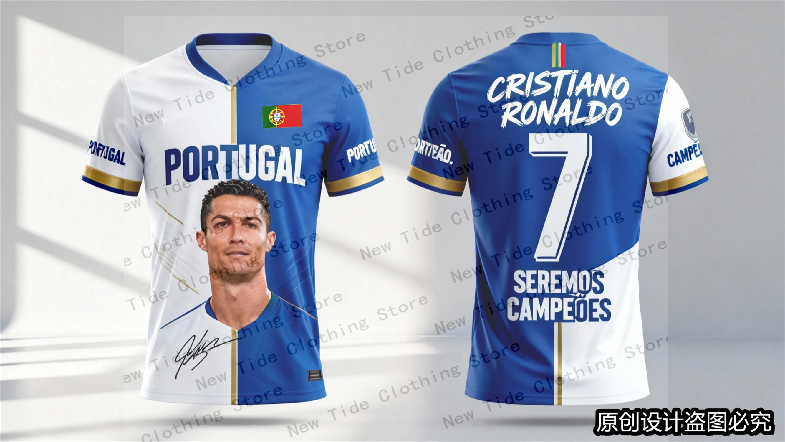 تصميم حصري 2026 تذكارية CR7 جيرسي وتي شيرت لمحبي الرجال - إصدار خاص لمحبي كرة القدم الآن 2