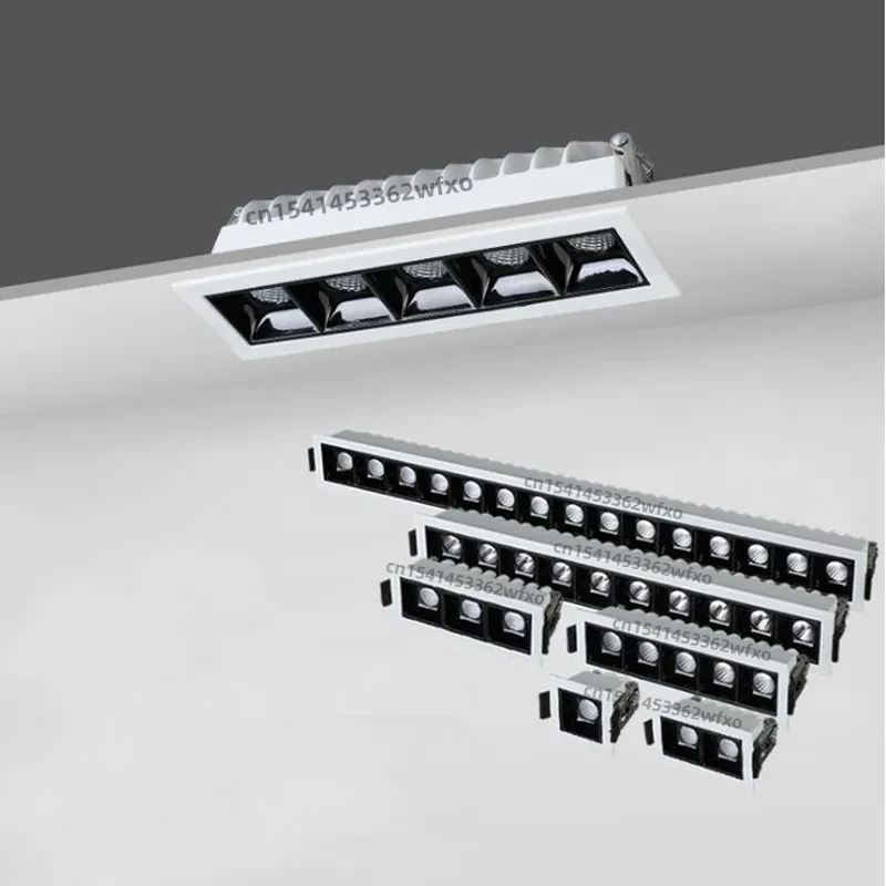 Dimmable LED Ceiling Lights 2w4w6w10W20W30W Recessed Strip bulb Shoot light COB Grille lamp Indoor Lighting LED Canister light