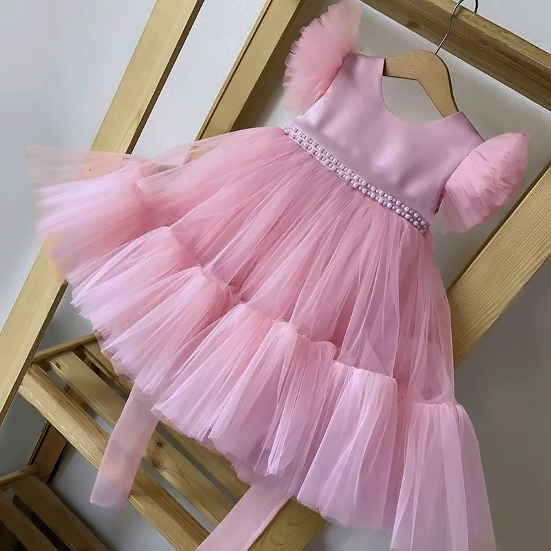 New Girls Kids Shiny Princess Party Ball Gown Party Tutu Dresses Children Clothing Christmas Birthday Wedding Baby Girl Vestidos