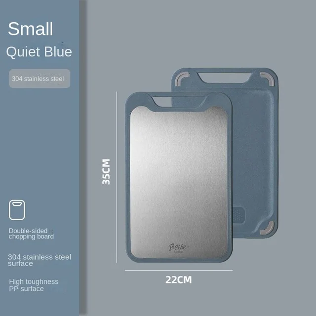 304 Stainless Steel Cutting Board Double-Sided Chopping Board Kitchen Fruit Cutting Board Kitchen Rolling Chopping Board