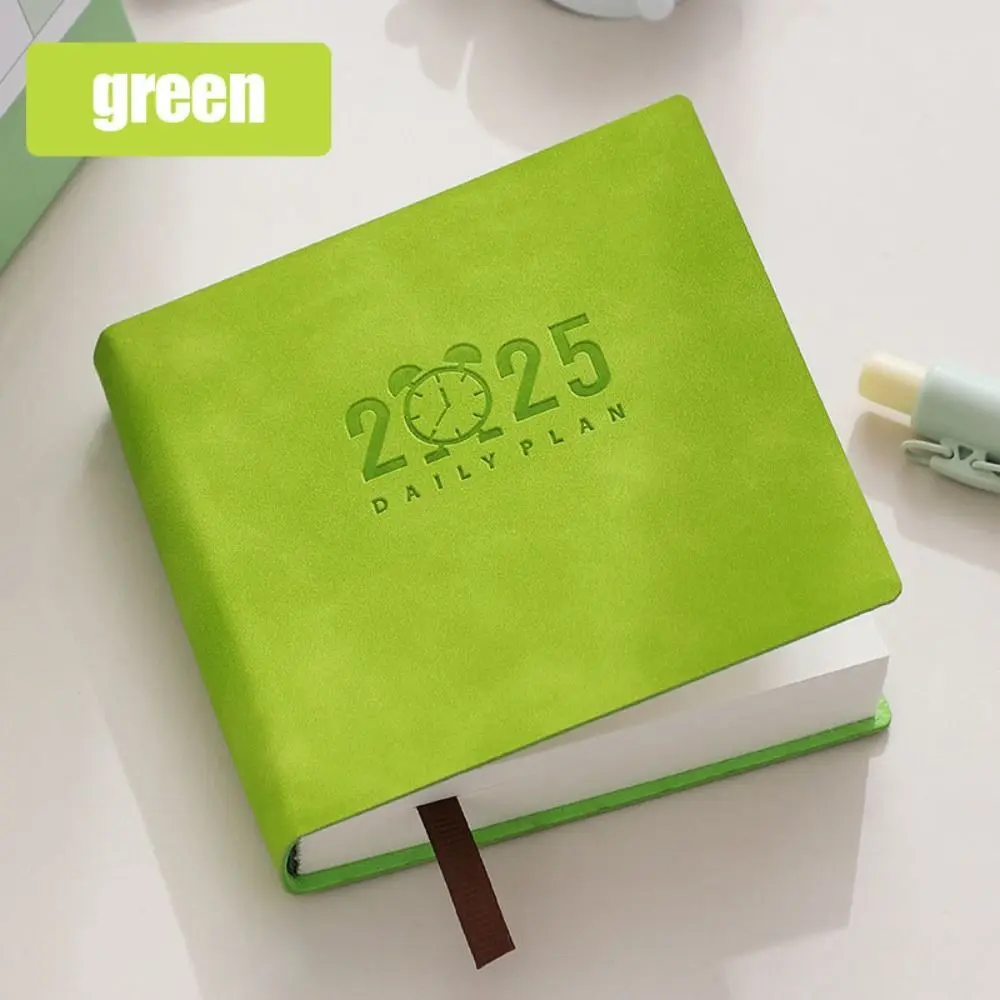 Notepads Mini 2025 Notebook Time Management Efficiency Pocket Schedule Book PU Leather Square Daily Planner School