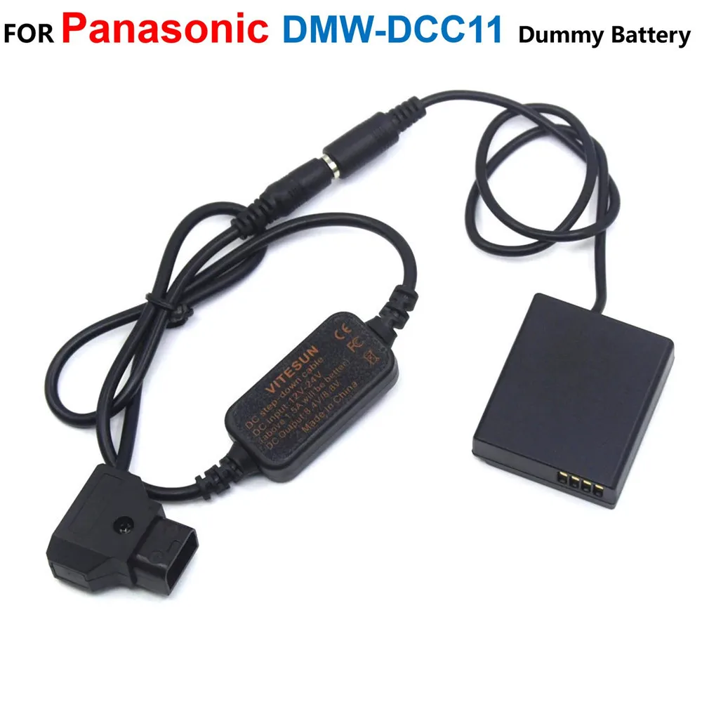 

DMW-DCC11 BLG10 BLE9 Fake Battery+D-TAP Step-Down Power Cable For Panasonic Lumix DMC-GF6 GF5 GF3K GX7 GX9 S6 S6K GX8 G100 TZ85