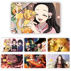 Credit Card Chip Anime Handsome Cute Demon Slayer Blade PVC Anime Credit Card Debt Bank Card Bus Card Front Skin Sticker Chip