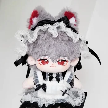 20CM Ubranka dla lalek Pokojówka Garnitur Różowy Kot Cosplay Zabawka Akcesoria Zmiana Dressing Gra Dom Rekwizyty Zabawka Prezent