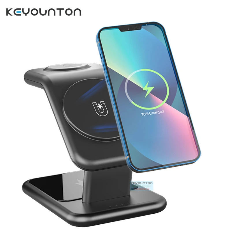 3 IN 1 15W Wireless Charger Station For Apple Watch 8 7 SE 6 iPhone 14 Plus 13 12 ProMax Mini Airpods Pro 3 2 Fast Charging Dock