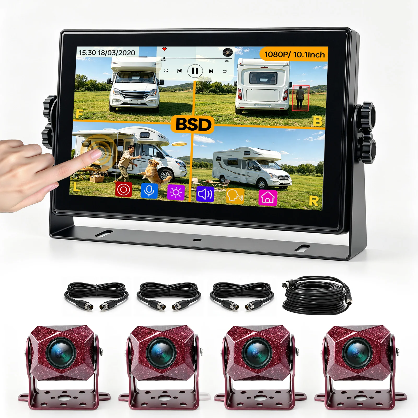 Wired Backup Camera System 10.1