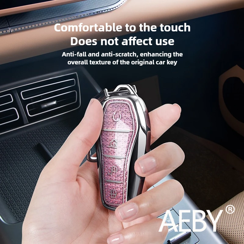 AEBY For BYD Sealion 7 2024 Custom Fit PVC Key Cover Case Shell, Protective Key Fob Cover Car Accessories Anti-Lost Anti-Scratch