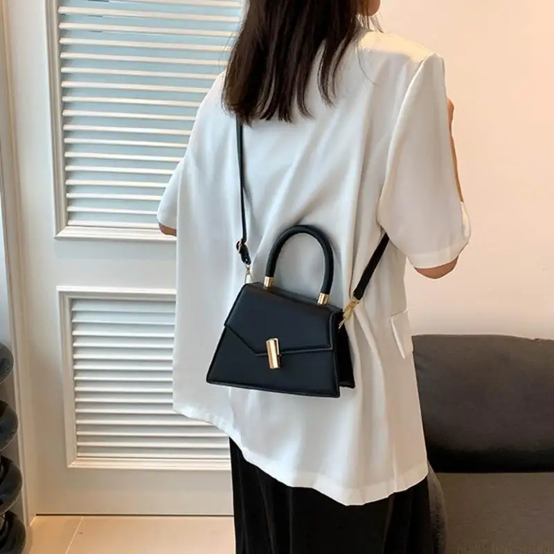 

X90D Модная однотонная сумка с пряжкой и замком для девочек и женщин