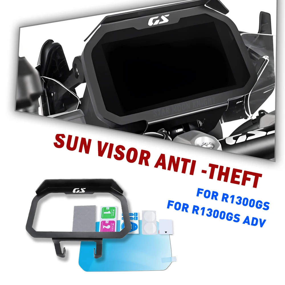 R1300GS TFT Anti-theft Protection For BMW R1300 GS R 1300 GS Adventure 2023 2024 2025 Motorcycle Display Screen Sun Visor Cover