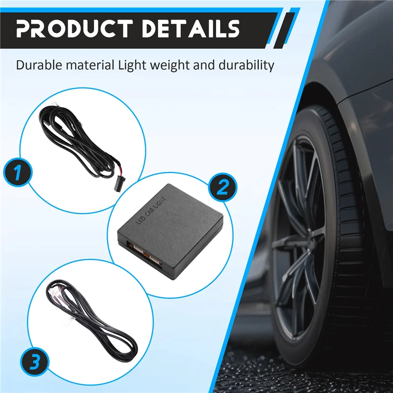 A02Q-LED Central Cup Holder Lights Interior Decorative Lamp Sienna Atmosphere Ambient Light