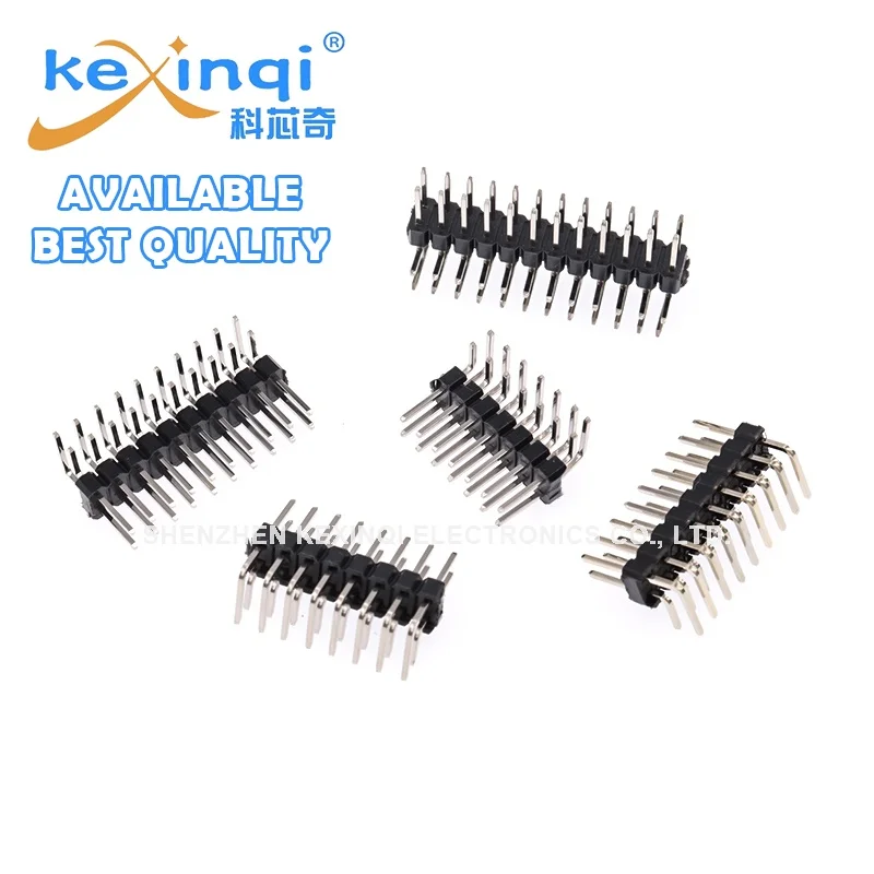 50pcs Spacing PCB Board Tolerance psitions 2.54mm Double Bend 90 Degrees 2*2pP 3P 4P 5P 6P 10P 20P 40p