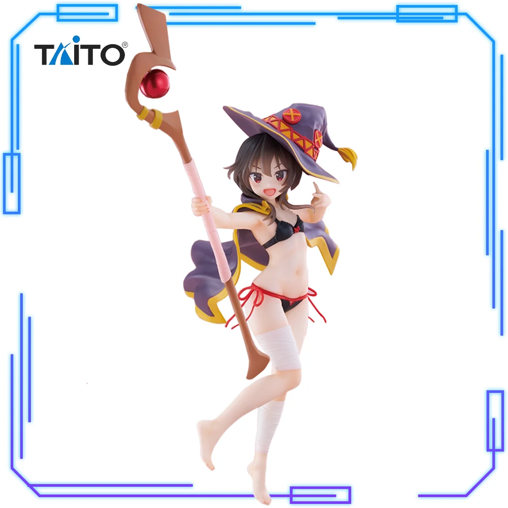 

In Stock TAITO Original Genuine Anime Kono Subarashii Sekai Ni Shukufuku O 3 Coreful Figure Megumin Swimsuit Models Toy Figures