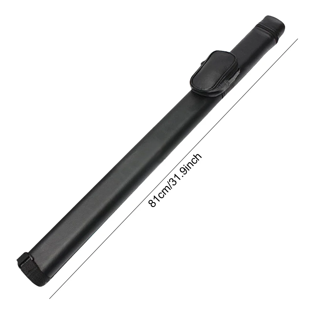 Pool Cue Case Pouch Holder Leather Pool Cue Stick Carrying Bag Billiard Cue Portable Container for 1/2 Snooker Billiard