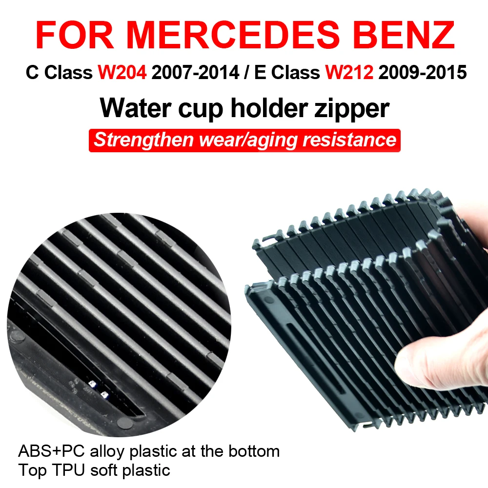 Car Inner Indoor Centre Console Roller Blind Cover Water Cup Holder Storage For Mercedes C-Calss W204 S204 E-Class W212 S212