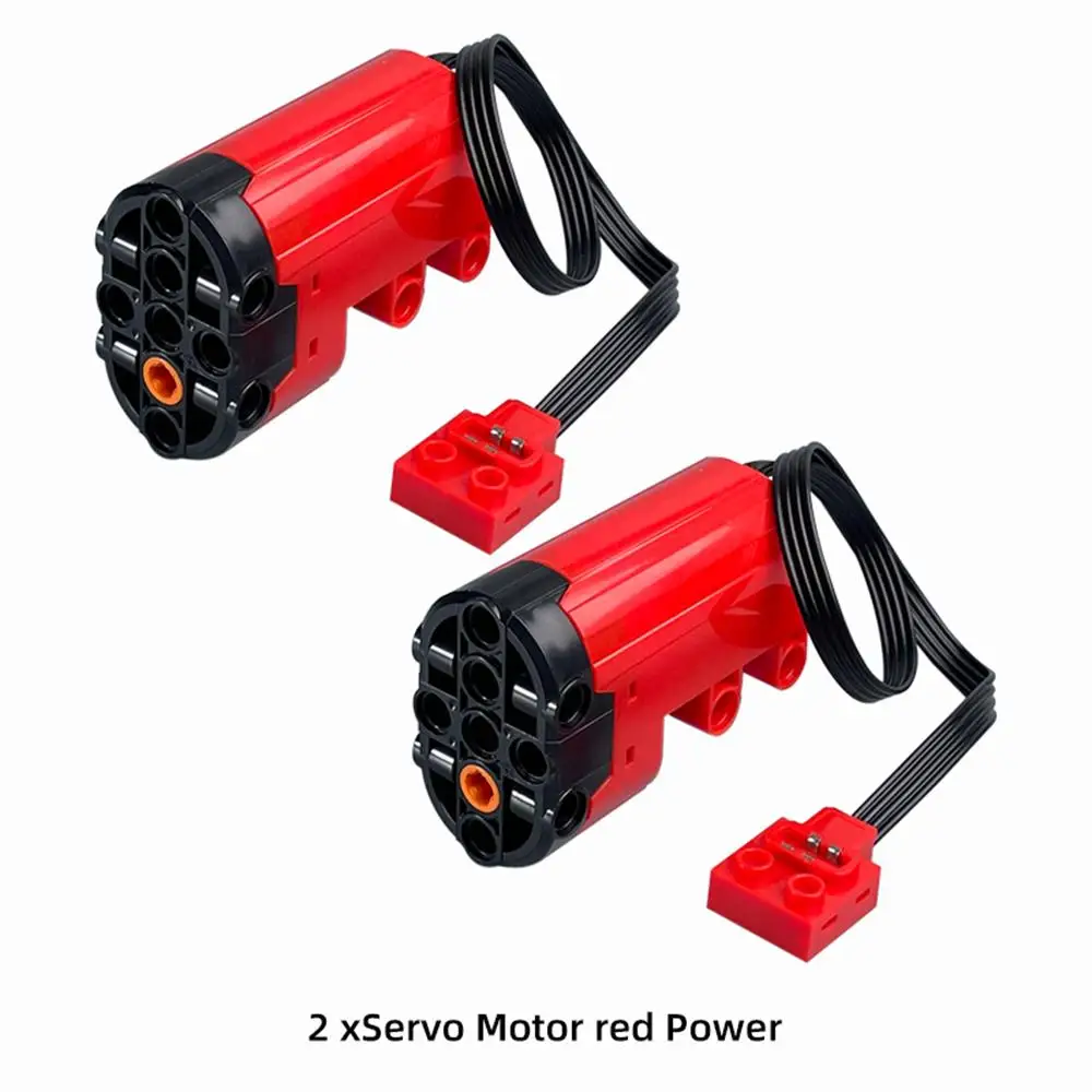 1/2/5/10PCS New Technical MOC Power Functions Parts Red Enhanced 88004 Servo Motor High Speed DIY Building Block Toy Accessories