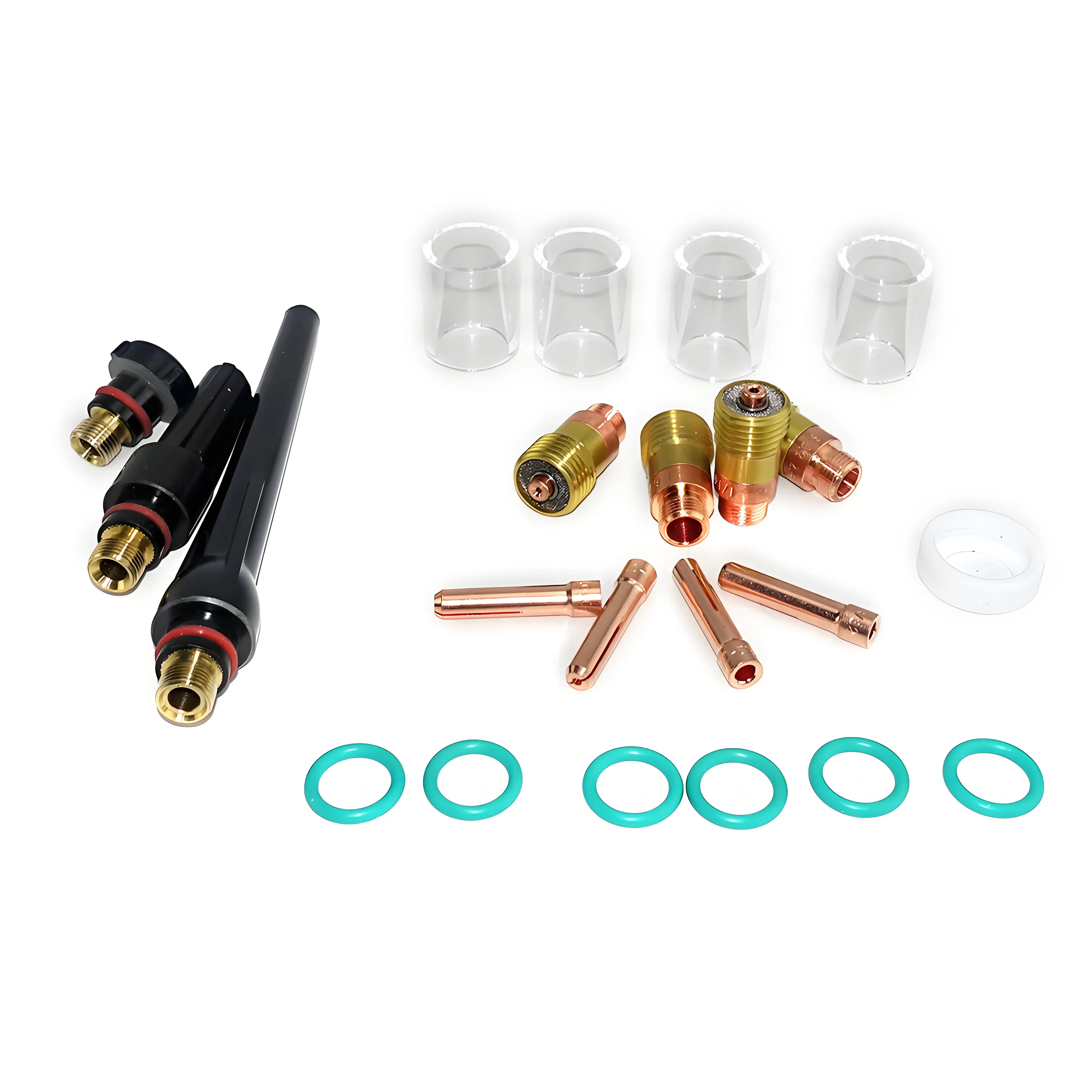 23Pcs TIG Welding Gas Lens Kit for WP17/18/26 - Glass Cup, Collet, Cap - Spare Parts with Carry Case