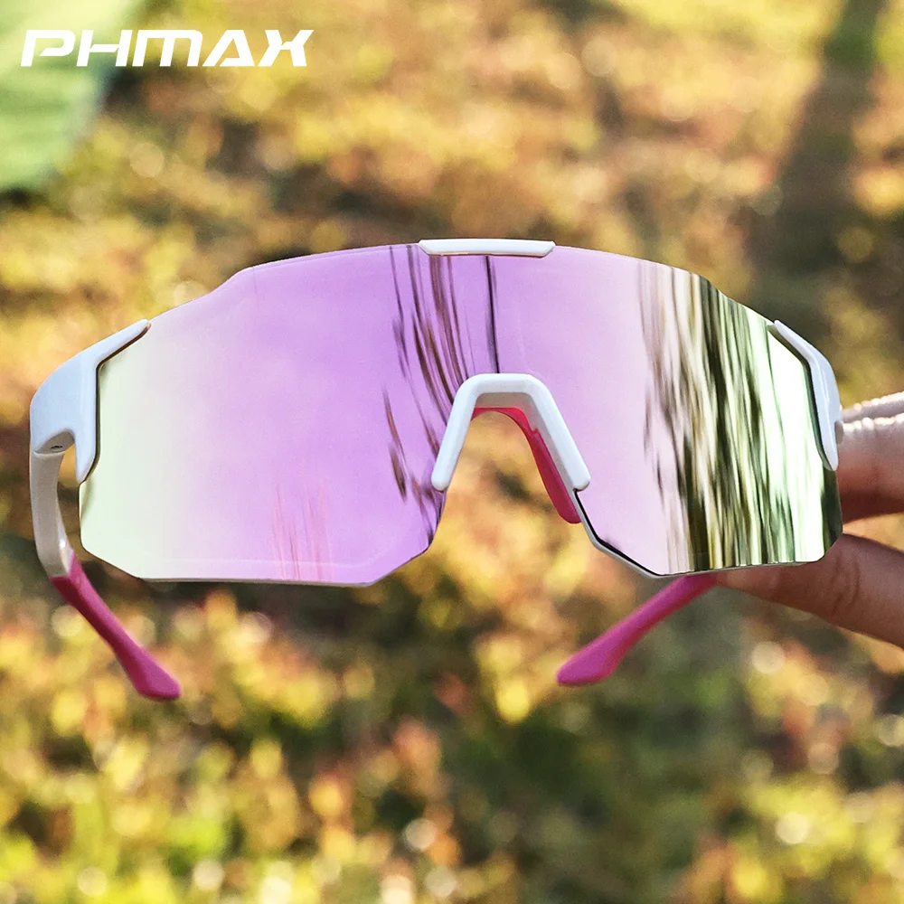 PHMAX Polarisierte Fahrrad-Sonnenbrille für Herren, UV400, Anti-UV-Fahrradbrille, MTB-Fahrradbrille, Outdoor-Sport, Damen-Sonnenbrille