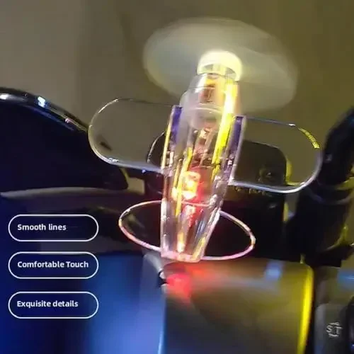 1/2PCS LED Rotating Lights for Car Rearview Mirror, Electric Colored LED Lights for Motorcycle and Car, Wind Powered