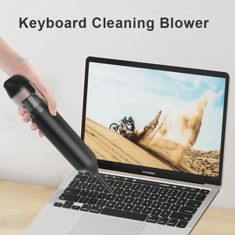 4-in-1 Handheld Cordless Portable Mini Vacuum Home and Car Blower Electric Vacuum Cleaner With Wireless Charging Dock view 4
