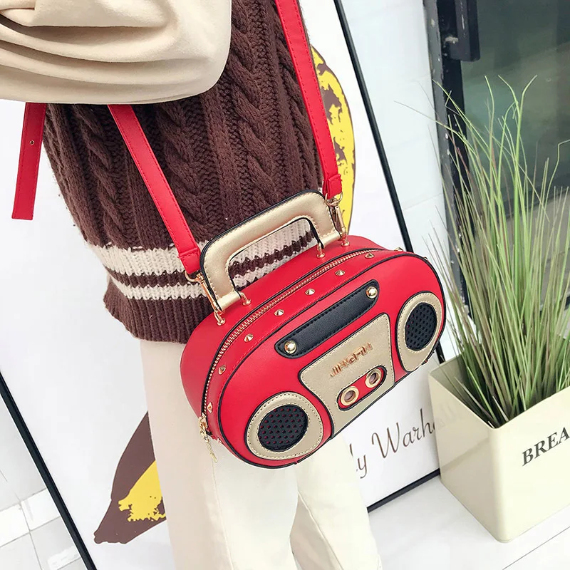 Bags Single Shoulder Fashion Rivet Radio Crossbody Designer Luxury Bag Handbags For Women High-Quality Messenger Versatile Y2k