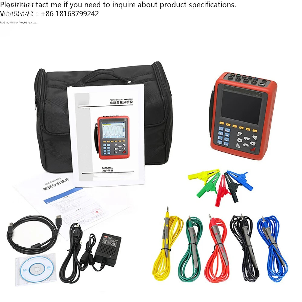 

Электрический трехфазный анализатор качества электроэнергии, интеллектуальный цифровой многофункциональный прибор планшетного типа, с батареей 9.6В, USB, высокая точность, 1 год гарантии