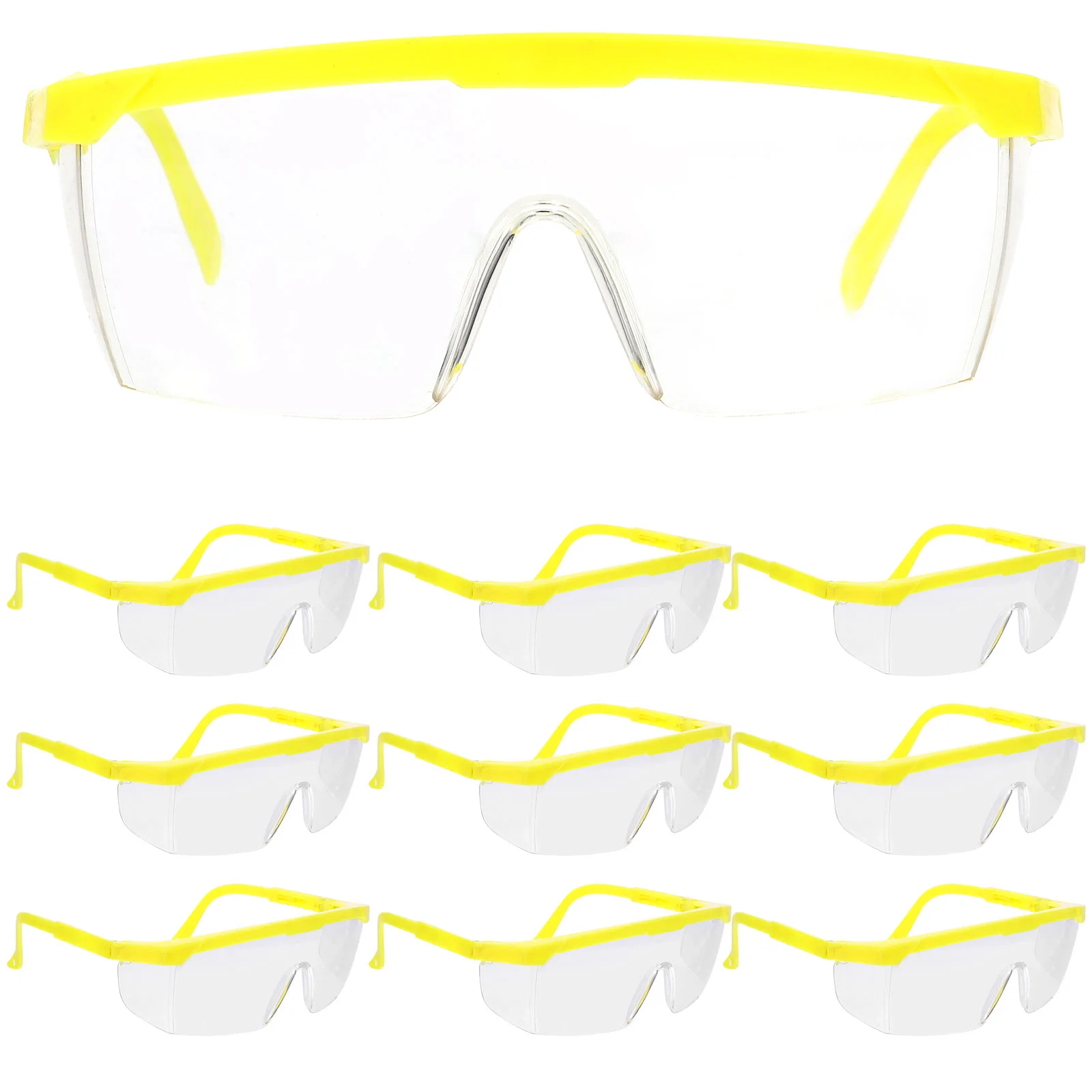 12 Pcs Goggles Protective Glasses Wind-Proof Eye Wear Eyewear Telescopic Yellow