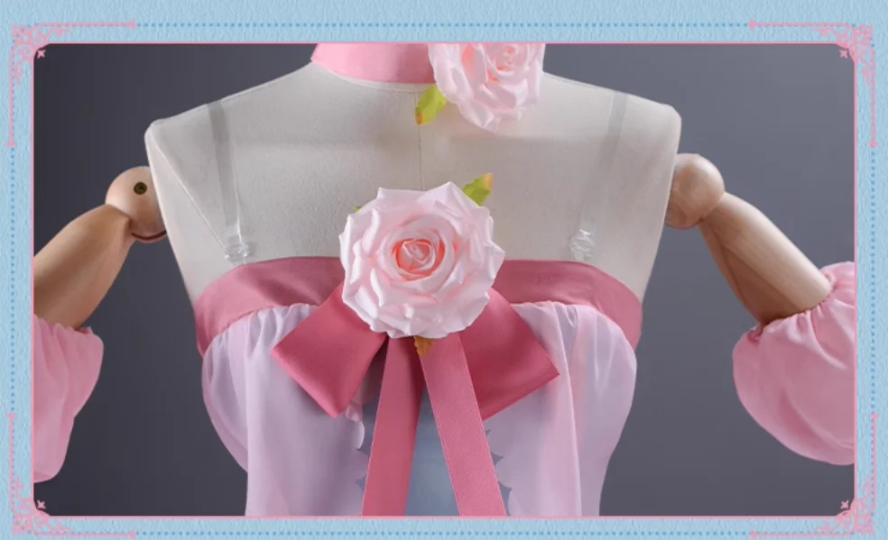Cardcaptor Sakura Clear Card Cosplay Costume Sakura Kinomoto Flower Fairy Dress Anime Uniform Halloween Party Outfit - view 4