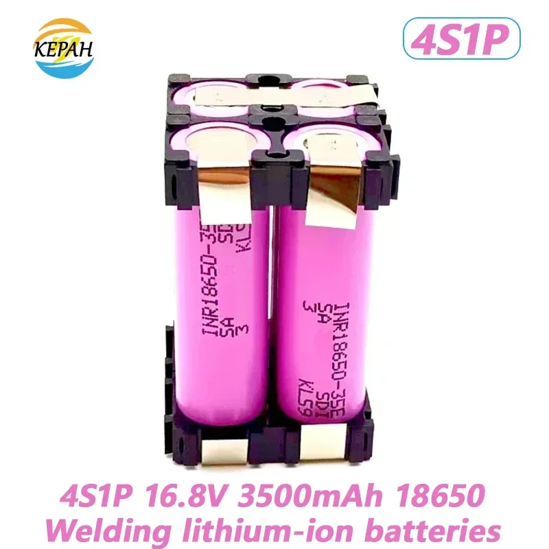 100% جديد 18650 35E 7000mAh بطارية حزمة مخصصة 3S2P 4S2P 5S2P 6S2P 16.8V 21V 25.2V لبطاريات مفك البراغي لحام البطارية #6