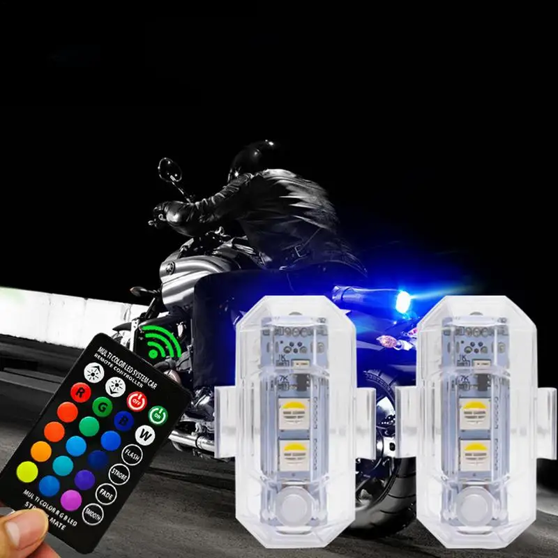 Wireless LED Flashing Lights Auto Anti-Collision Lights LED Anti-Collision Lights With Remote For Car Motorcycle Warning Signal