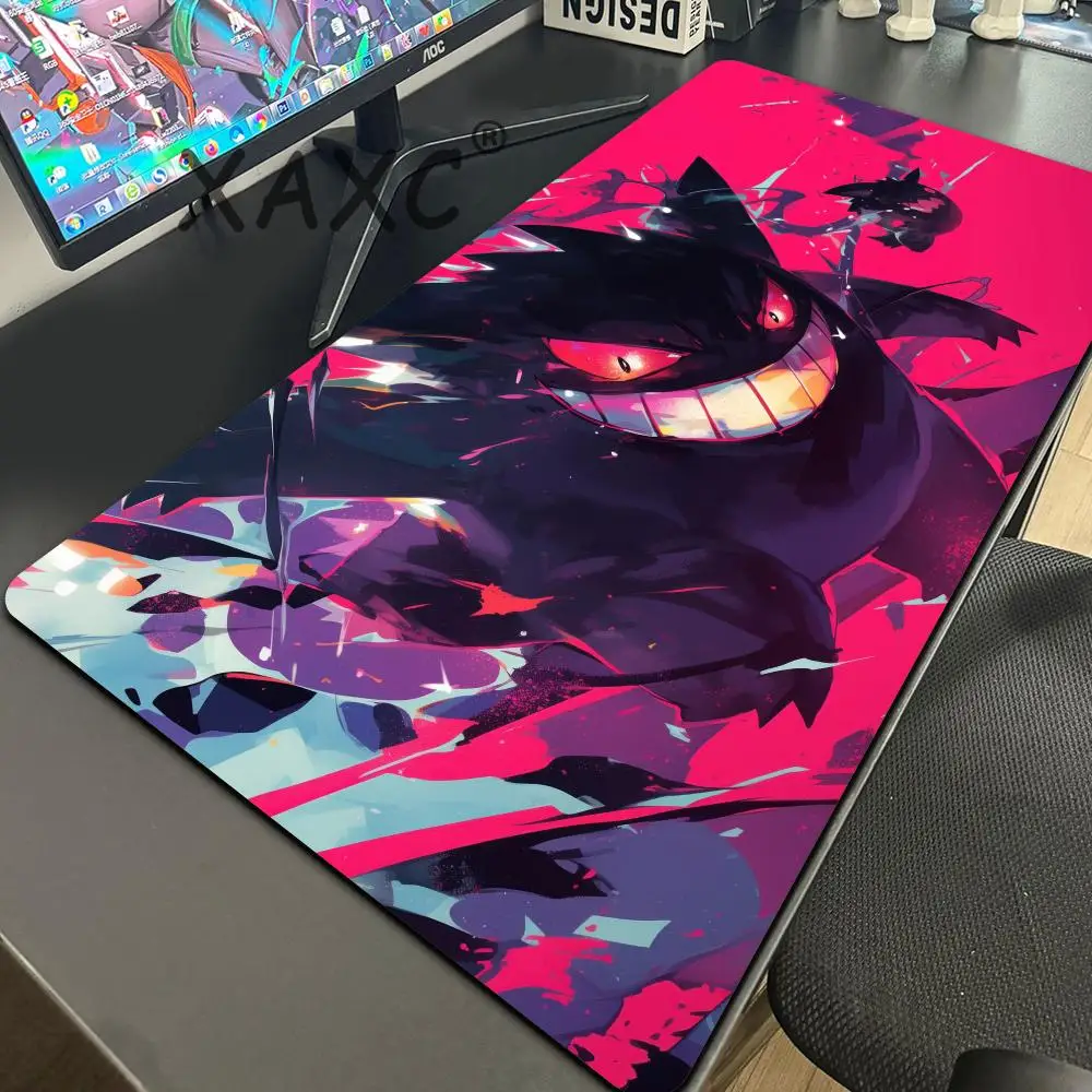 P-Pokemon-Gengar Grande Mousepad Large Gaming Mouse Pad LockEdge Thickened Computer Keyboard Table Desk Mat 1000x500