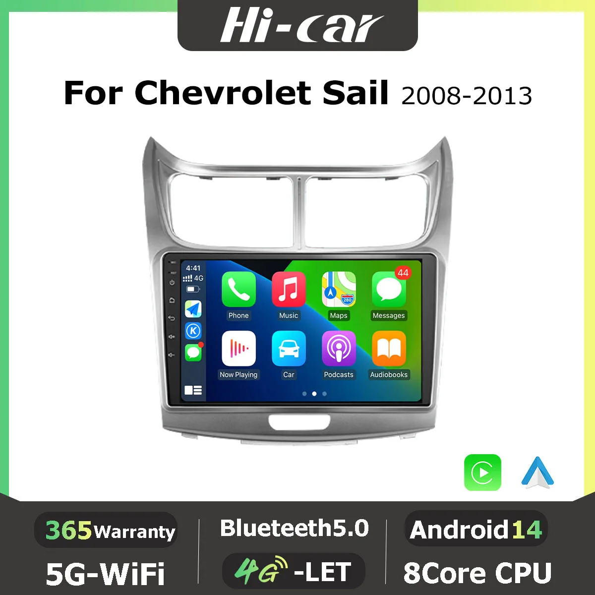 2Din Car Android GPS Navigation For Chevrolet Sail 2009-2013 Android Auto Multimedia Video Player Stereo Radio WIFI BT5.0 4G