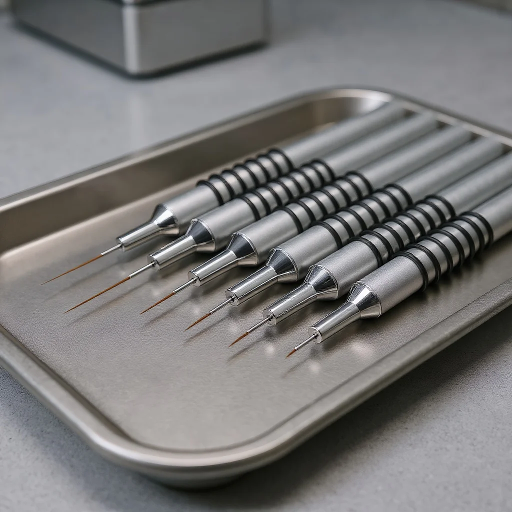 

Набор кистей для дизайна ногтей 6 размеров — инструмент для нанесения точек и рисования 5-25 мм для тонких линий и детализации маникюрных ручек