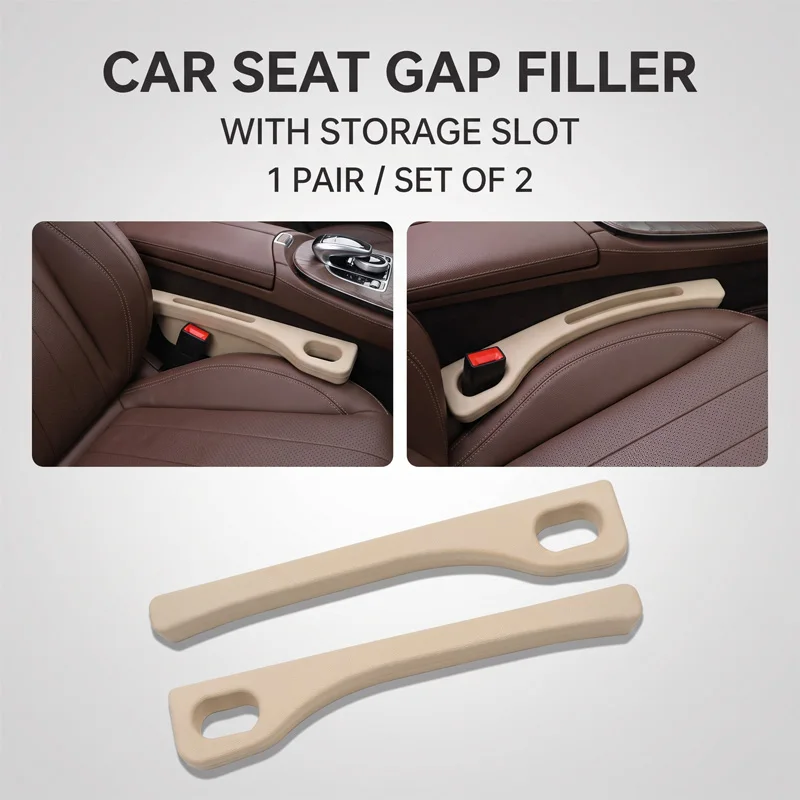 2PCS/Set Universal Car Seat Gap Filler Leak Proof Car Gap Filler Seat Gap Storage Organizer Between Seats Auto Accessories