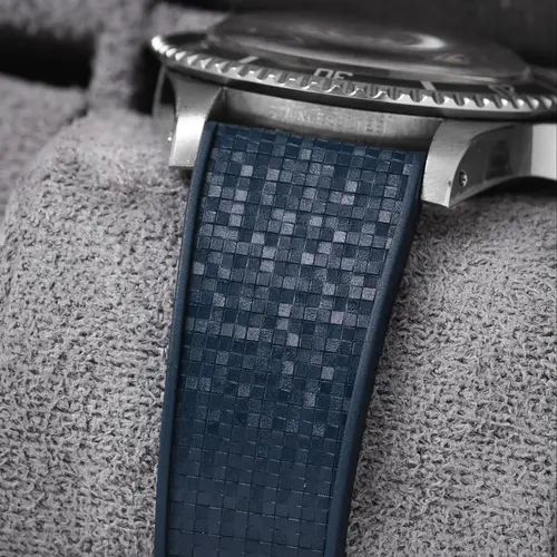 Imagen 1 del producto Correa de reloj de goma FKM con mosaico de todas las tallas de 18mm a 24mm para correa de reloj Rolex Cartier IWC Apple con liberación rápida