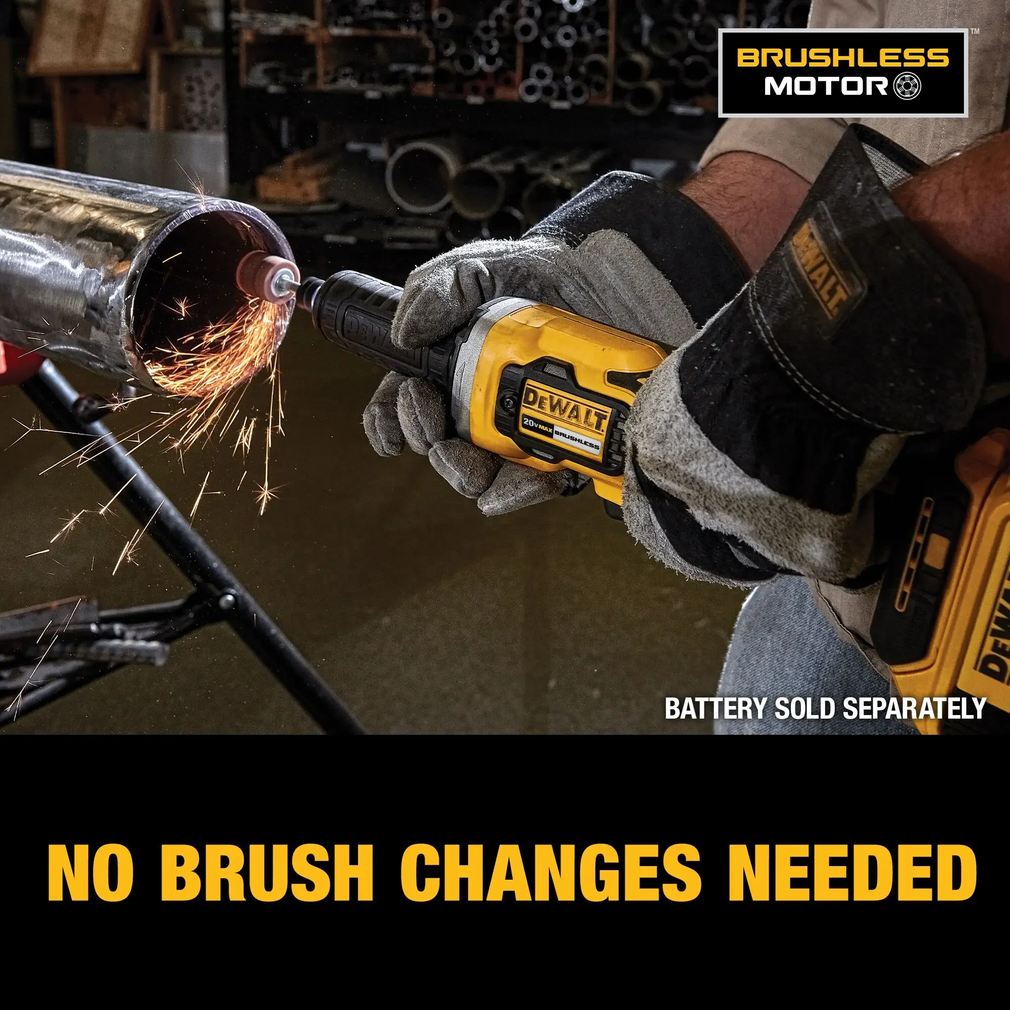 DEWALT DCG426 1-1/2in Brushless Cordless Variable Speed Die Grinder 20V Lithium Power Tools 25000RPM Bare Tool