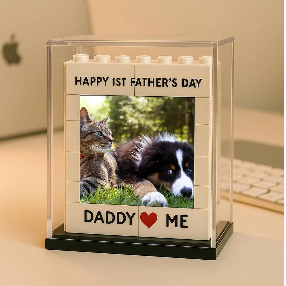 Customize a personalized photo puzzle block, Mother's Day gift, mom's exclusive gift, mom's birthday gift, Dad and me puzzle pho