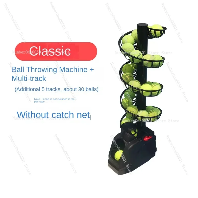 Tennis Tossing Machine Self-help Single Practice With Net Catcher Multi-ball Training Assist Portable Tennis Tossing Machine