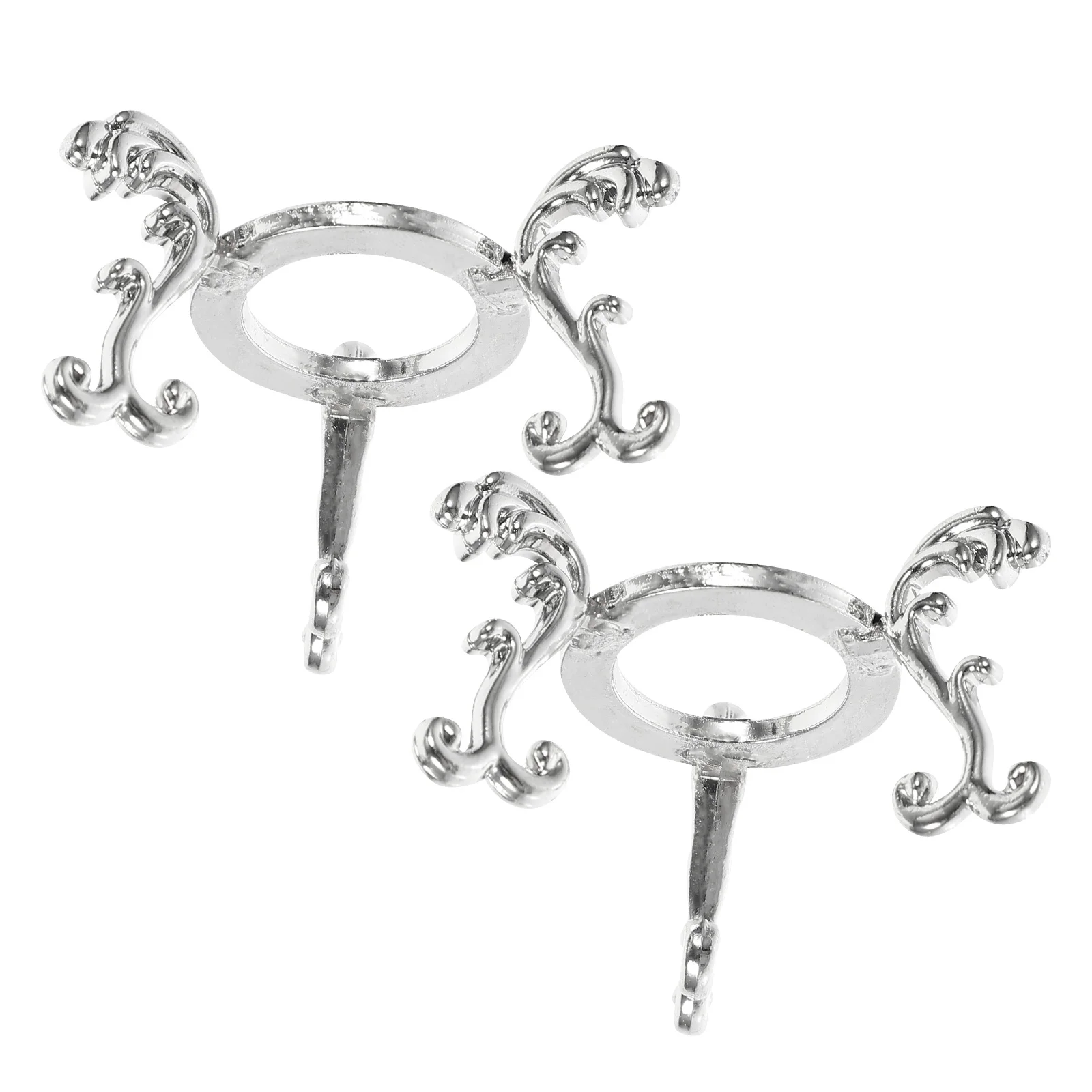 

2Pcs Alloy Display Rack Exquisite Crystal Sphere Holder Long-Lasting Desktop Pedestal for Crystal Balls Household Adornment Use