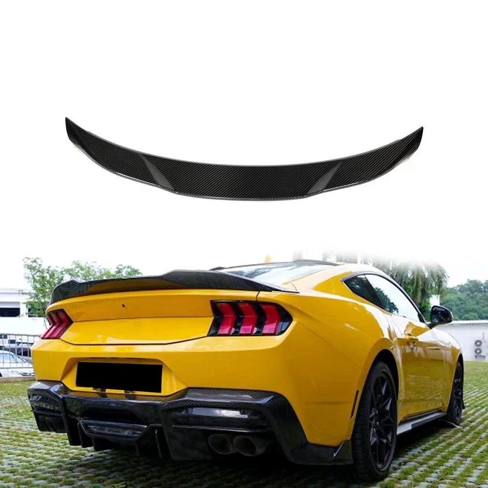 Carbon Fiber S650 Rear Wing Trunk Ducktail Spoiler for Ford Mustang S650 GT Coupe 2024-2025