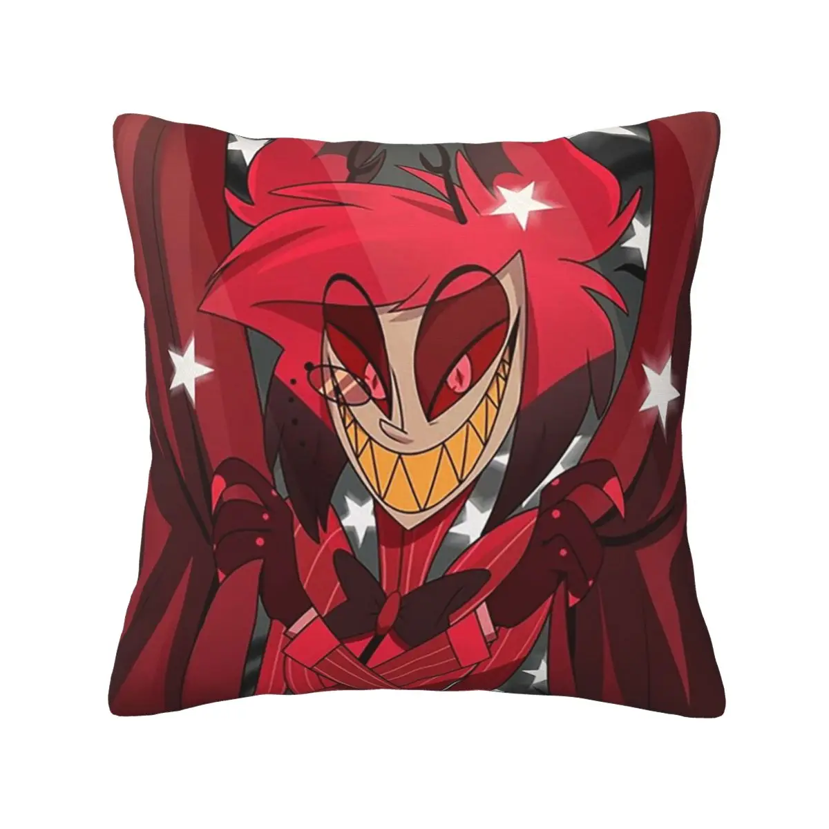 Alastor The Show Begins Square Pillowcase Pillow Cover Cushion Decor Comfort Throw Pillow for Home Living Room