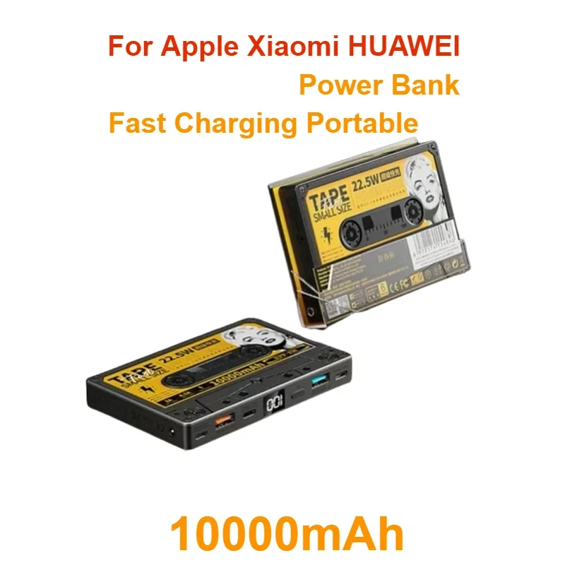 

For Apple Xiaomi HUAWEI 10000mAh Power Bank 22.5W Super Fast Charging Portable Source Mobile Battery Energy Treasure