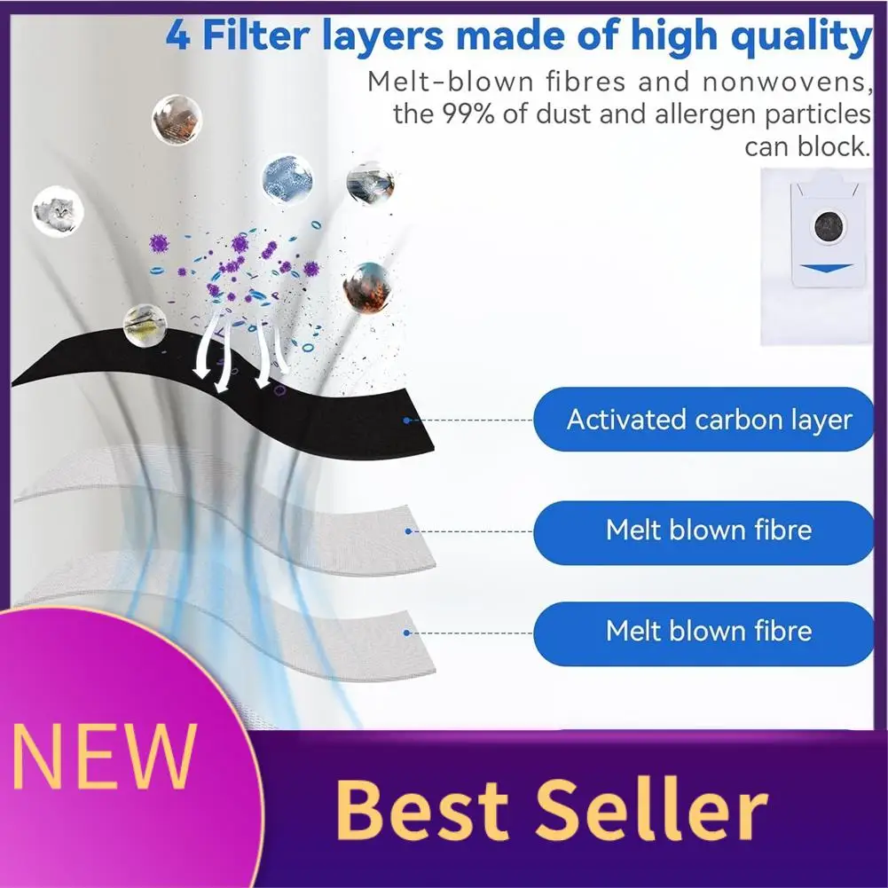 

B46C Dust Bags For ECOVACS DEEBOT X2 Omni/ X2/ X2 PRO/ DEX86 Robot Vacuum Cleaner - Disposable Replacement Vacuum Bags
