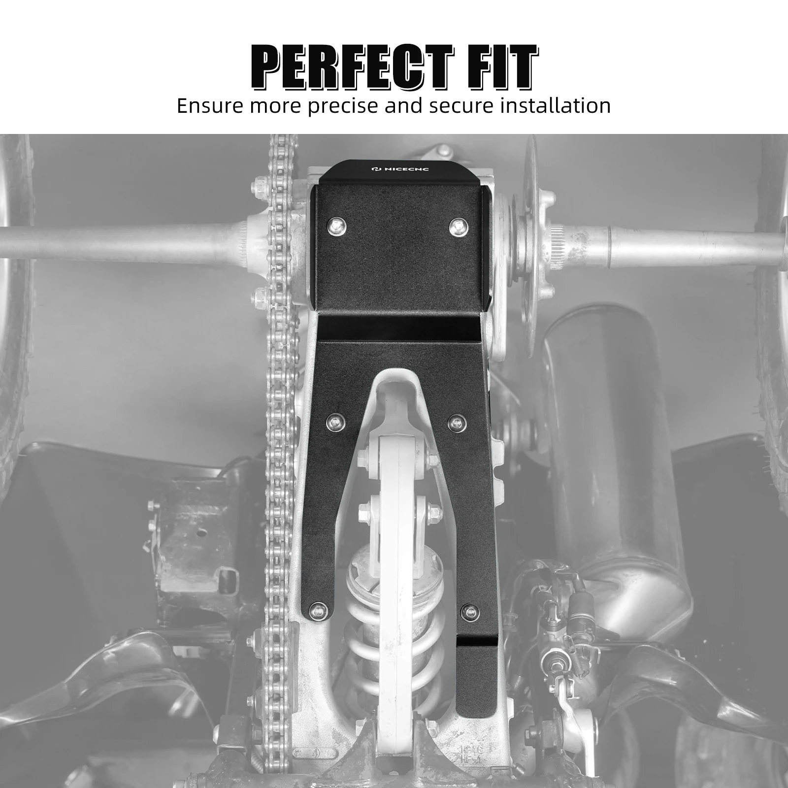NICECNC For Honda TRX450ER Electric Start 2006-2014 ATV Swing Arm Skid Plate TRX450R Kick Start 2006-2009 Replace 50355-HP1-600