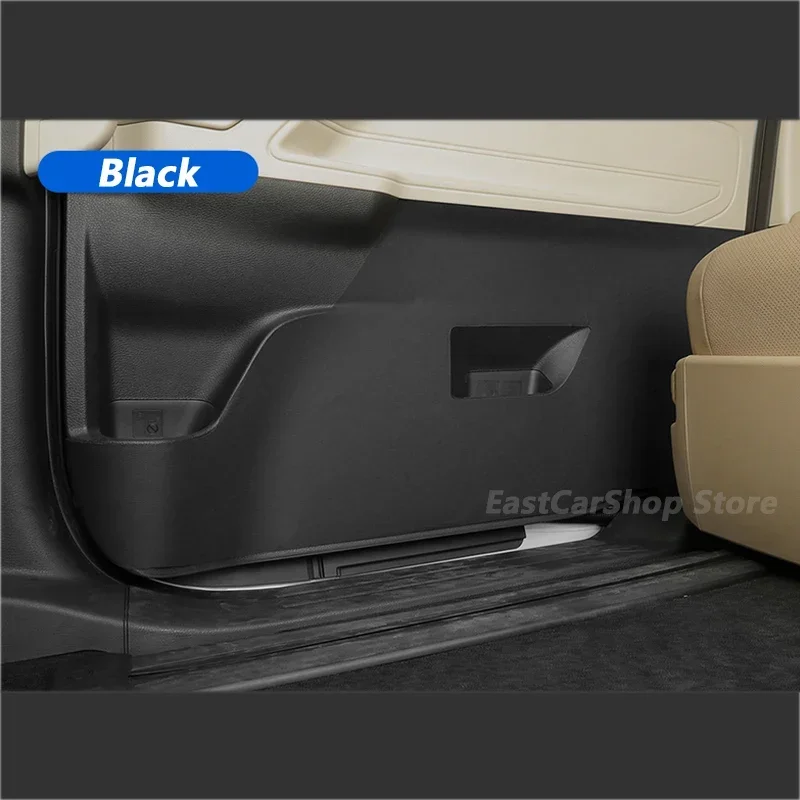 For Toyota Sienna 4th XL40 2021 2022 Car PU Leather Door Protector Pad Door Plank Anti Kick Anti-dirty Pad Mat Cover Sticker