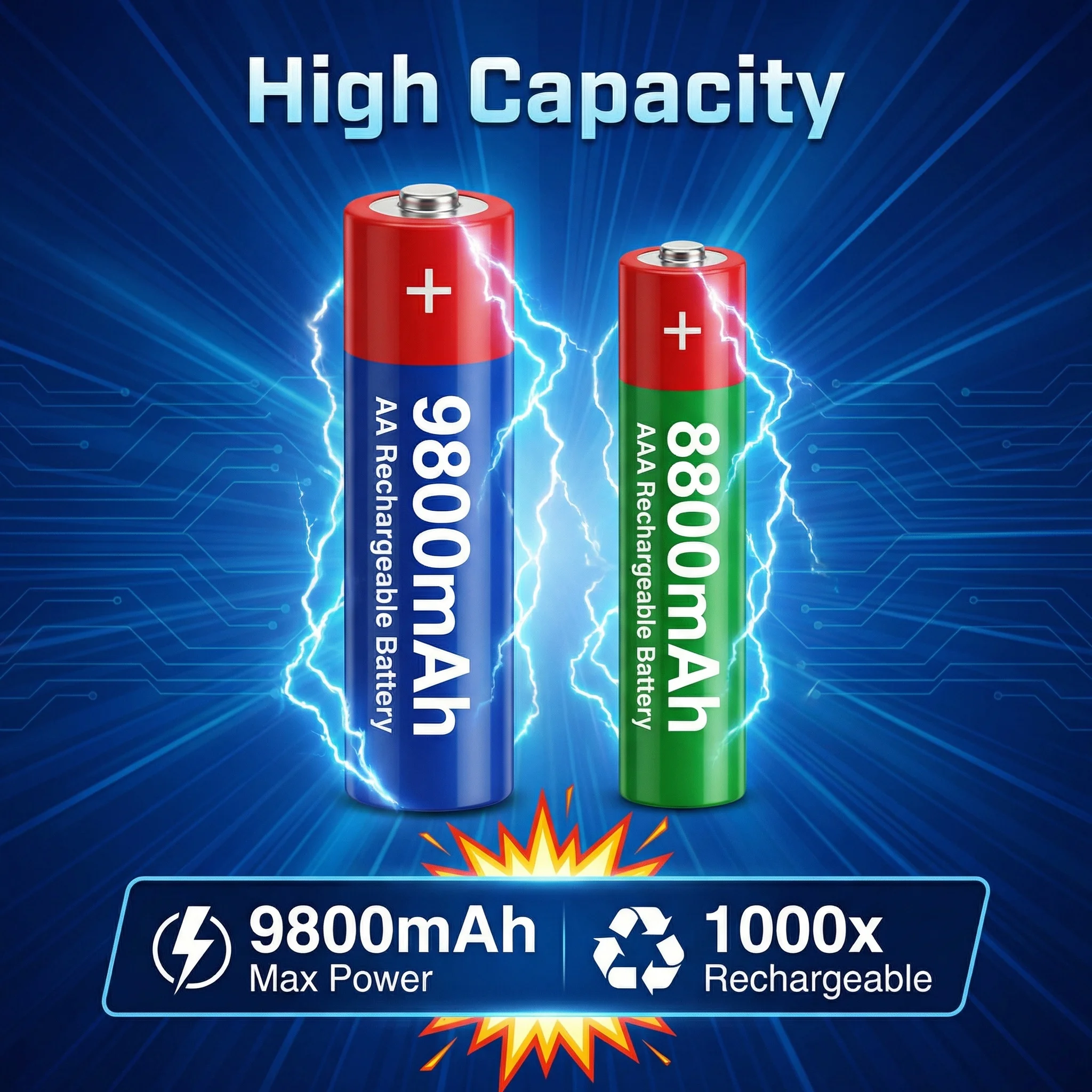 

AAA Battery New 1.5V 8800mAh Rechargeable AAA Battery for Computer Clock Radio Video Games Digital Camera