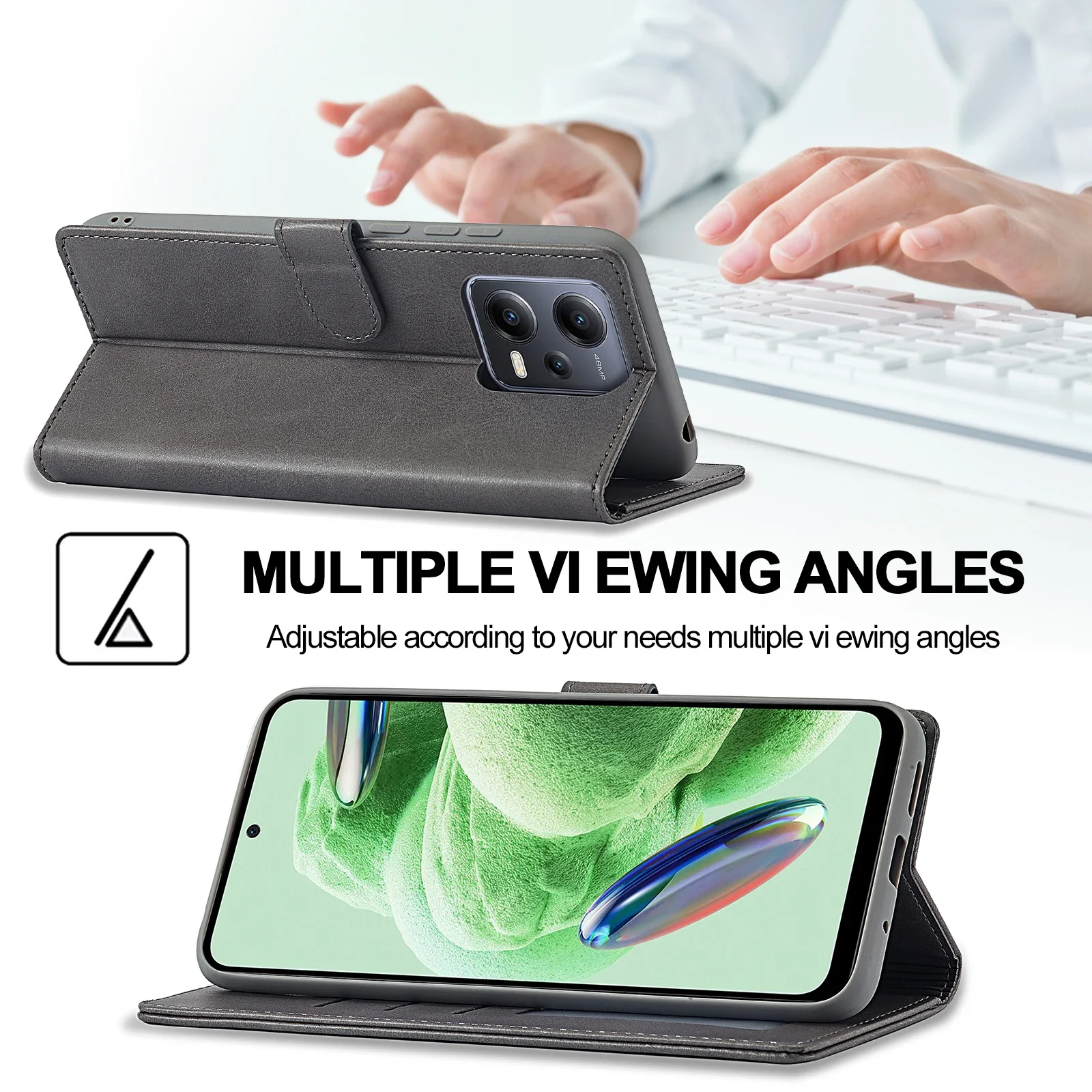 Custodia per telefono in pelle di lusso per Xiaomi 15T Pro 14T 13T Pro Poco X7 Pro X6 X5 Pro M6 C75 Pro Portafoglio antiurto Business Cover