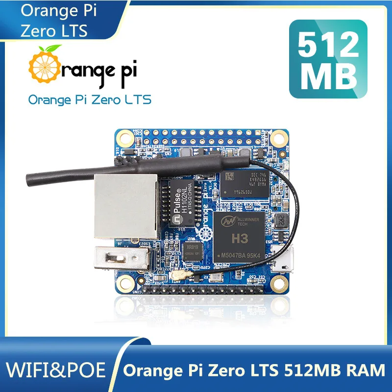 

Orange Pi Zero LTS 512MB RAM H3 Quad-Core WiFi Antenna PoE OTG SPi Falsh Single Board Computer Run Android 4.4 Ubuntu Debian Ima