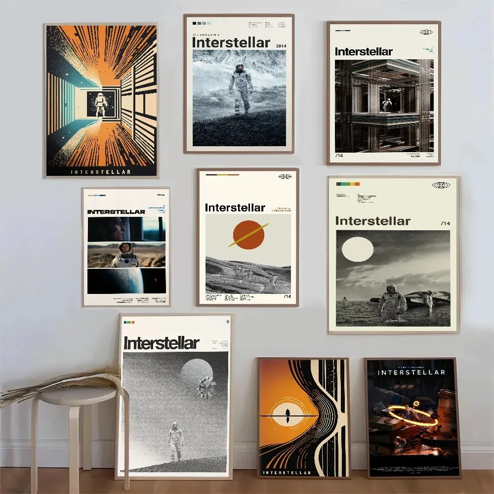 Pósteres de películas de ciencia ficción clásicas interstelares y arte de pared, pintura en lienzo, decoración para sala de estar, decoración del hogar